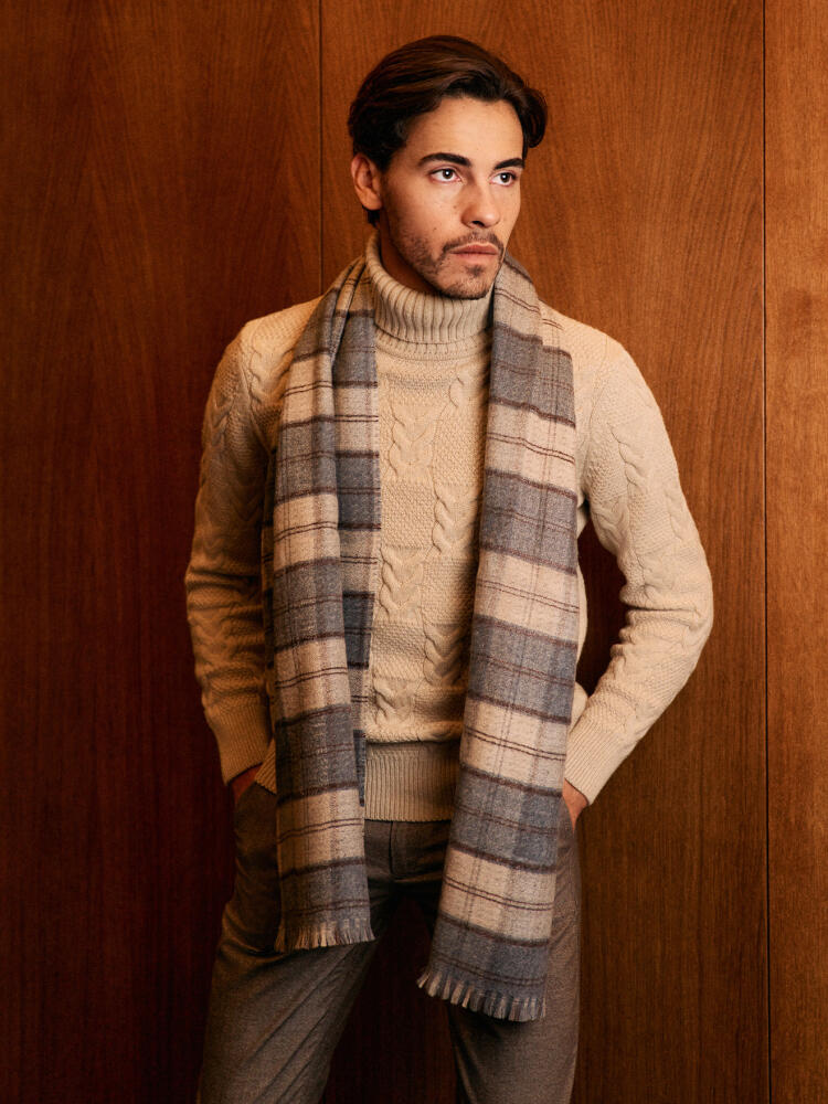 Col roulé Berny en lambswool beige Pulls homme