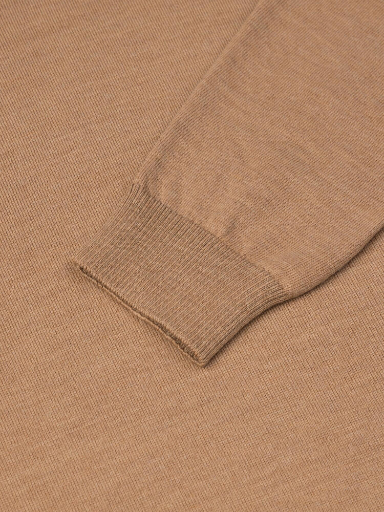 Col roulé Edward en mérinos beige Pulls homme