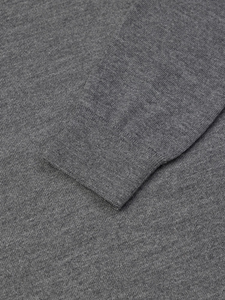 Col V Dylan en mérinos gris Pulls homme