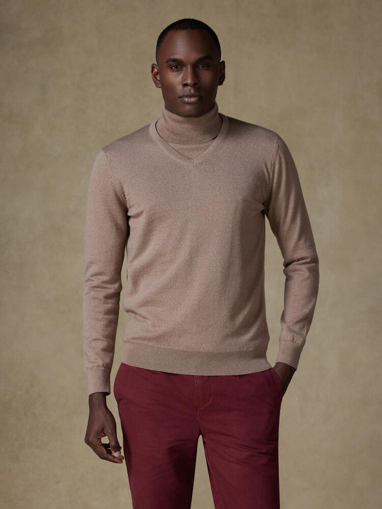 Col V Dylan en mérinos vison Pulls homme