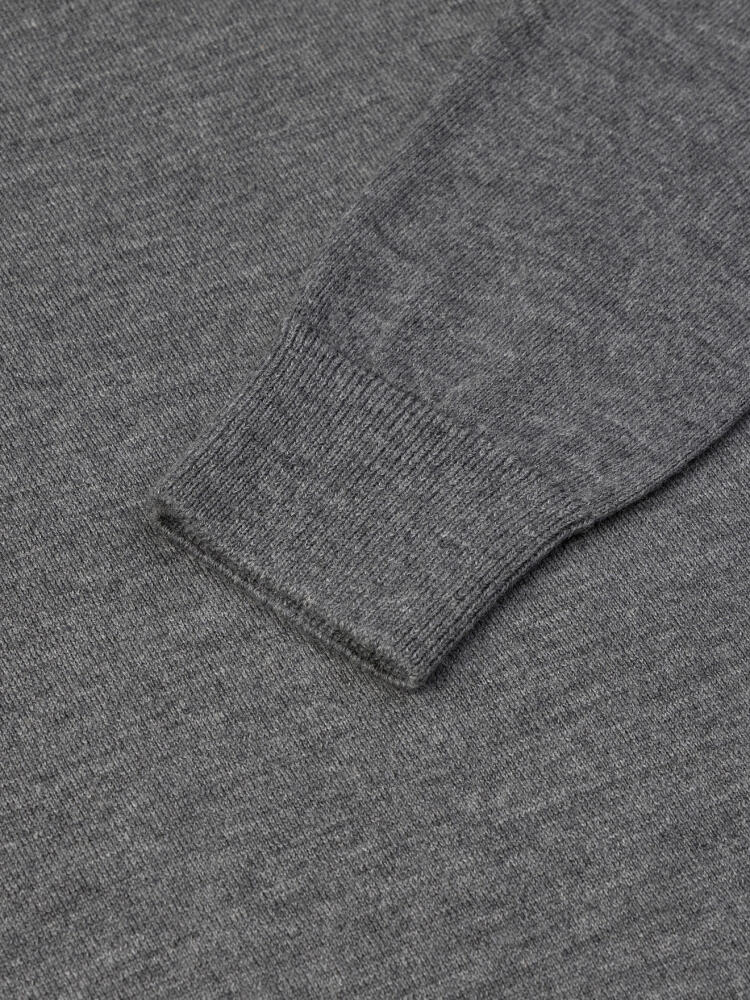Half Zip Greg en mérinos gris Pulls homme