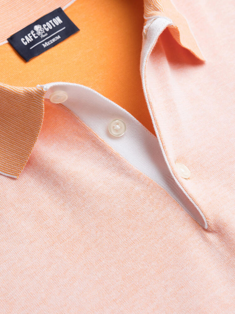 Polo Elbe en jersey orange Outlet