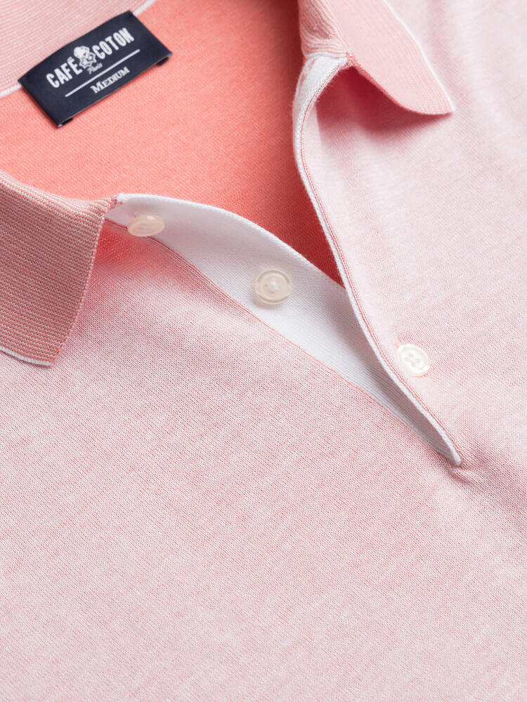 Polo Elbe en jersey rose Outlet