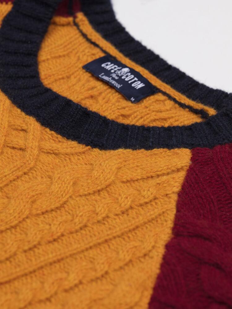 Pull Aran en lambswool soleil Prêt-à-porter