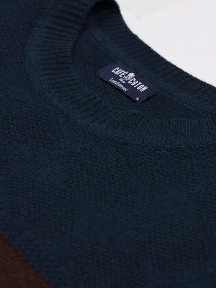 Col rond Boyd en lambswool chocolat Pulls homme