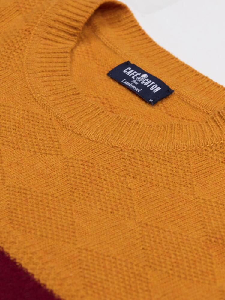 Col rond Boyd en lambswool bordeaux Pulls homme