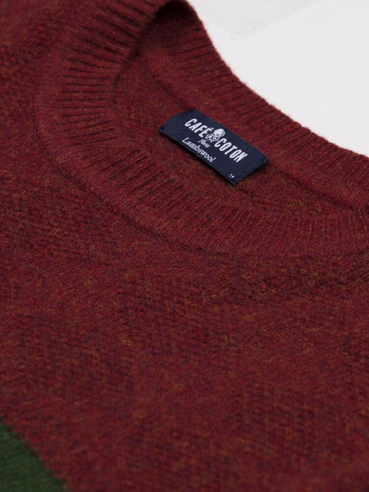 Col rond Boyd en lambswool vert Pulls homme