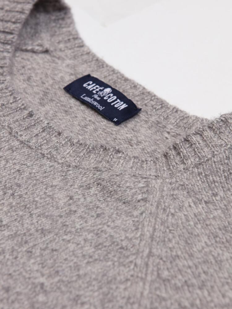 Col rond Burt en lambswool gris Pulls homme