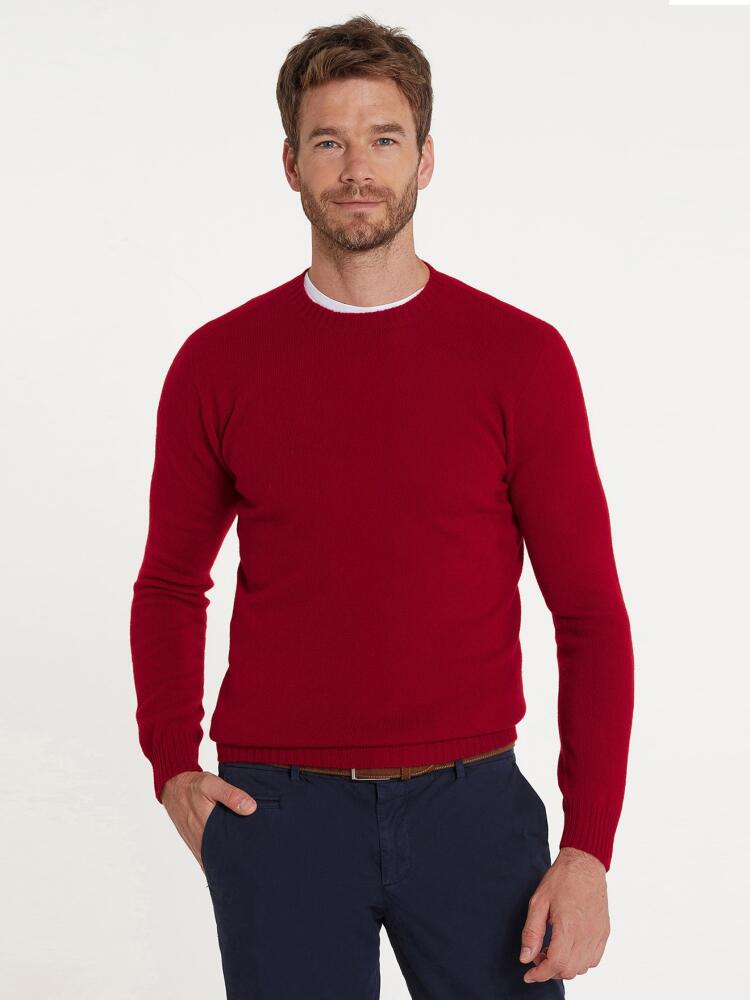 Pull col rond rouge en geelong Pulls homme