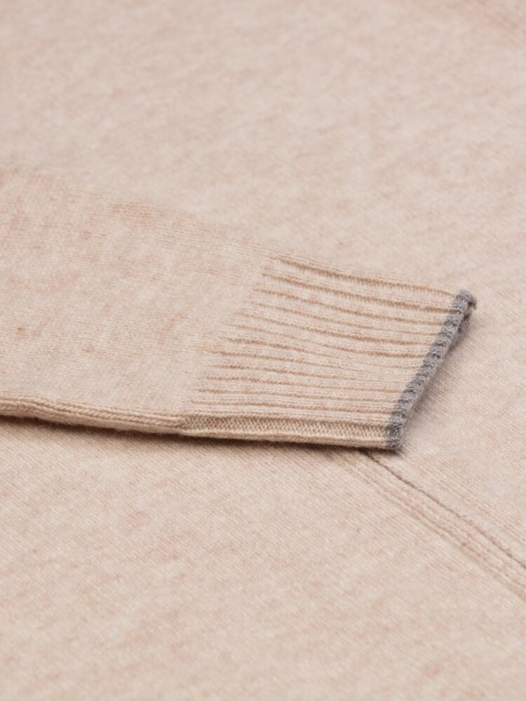 Cardigan zippé Ben en lambswool naturel Pulls homme