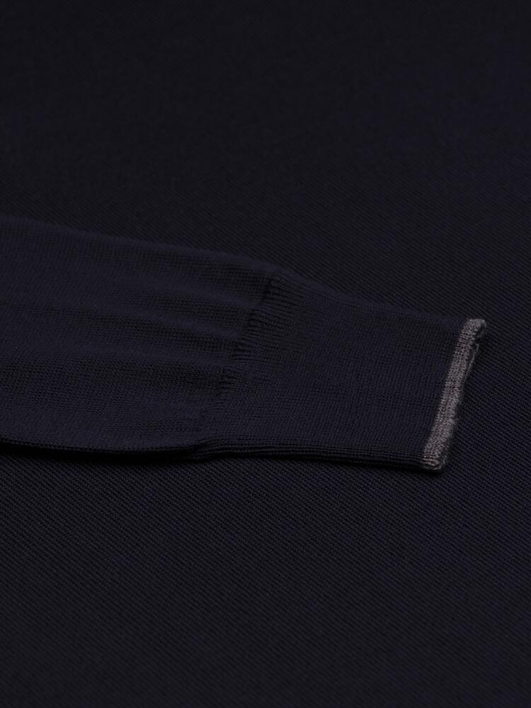 Half zip Bobby en mérinos marine Outlet