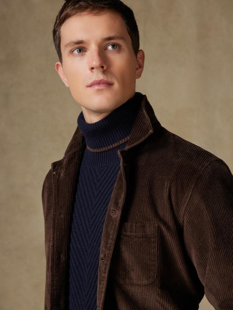 Surchemise en velours chocolat Outlet