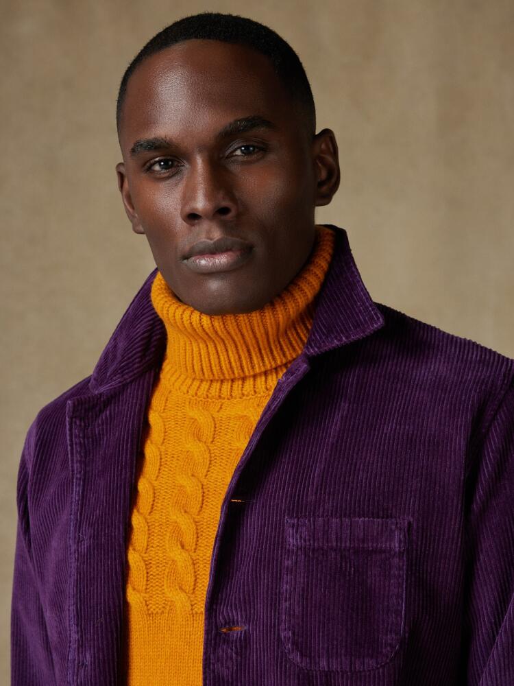 Surchemise en velours aubergine Surchemises Homme