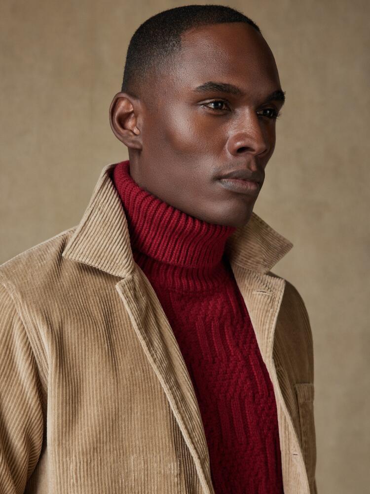 Surchemise en velours sable Surchemises Homme